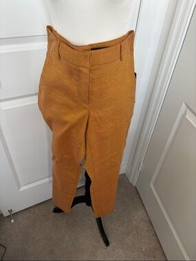 Women's/Tailored Men Pants — Rust Orange Straight-Leg Trousers